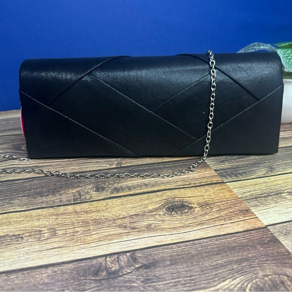 EUC Elegant Black Clutch with Chain Strap for Bridesmaid or Special Occasion - Picture 13 of 14